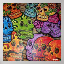 Poster (framed) - Mexican Sugar Skull