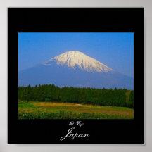 Poster of Mt. Fuji in Japan. Fuji San.
