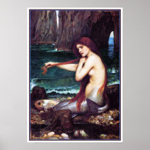Poster/Print: A Mermaid by John Waterhouse