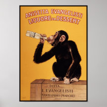 Poster/Print: Anissetta Liquor Monkey