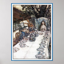 Poster/Print:  Mad Hatter's Tea Party - Rackham