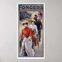 Poster/Print: Vintage Bicycle Ad - Fongers Cycles