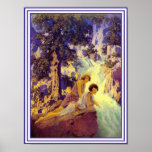Poster/Print: Waterfall - by Maxfield Parrish