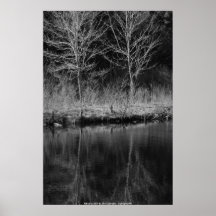 POSTER Reflections B&W By John A Sylvester -...