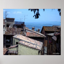 Poster - Rooftops over San Gimignano