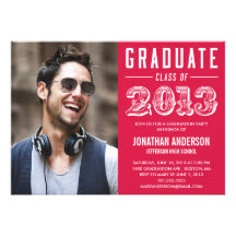 Poster Style Graduation Invitation