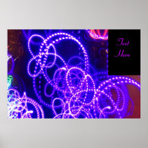 Poster - Text Here Blue Abstract