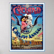 Poster: Vintage Bicycle Ad - Cyclist Year Book