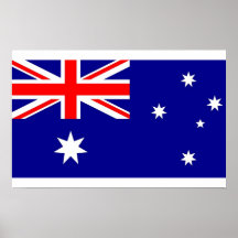 Poster with Flag of Australia