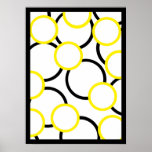 Poster Yellow with Black Circles