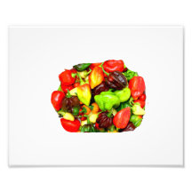 Posterised Hot Pepper Assortment Picture Photographic Print