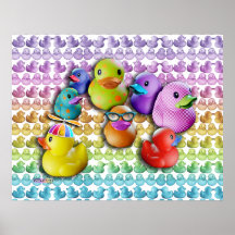 Posters & Fine Art Rubber Duckies Pop Art