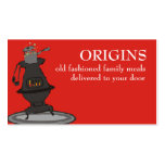Pot belly stove cooking chef business cards