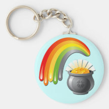 POT OF GOLD AND RAINBOW KEY CHAIN