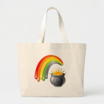 POT OF GOLD AND RAINBOW TOTE BAG
