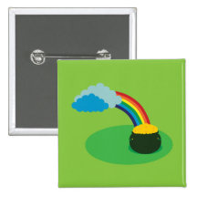 Pot of Gold Pinback Buttons