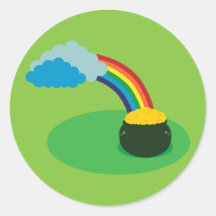 Pot of Gold Round Sticker