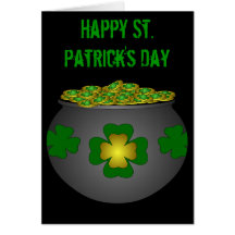 Pot Of Irish Fortune, by P.O.S.H.Inks Greeting Cards