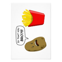potato and fries custom announcement