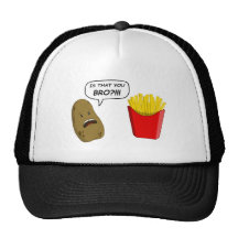 potato and fries mesh hats