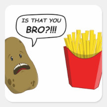 potato and fries sticker