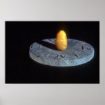 Potato on ancient sundial poster