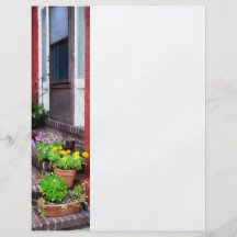 Pots of Flowers By Door Personalised Flyer