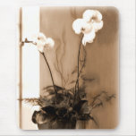 Potted Phalaenopsis Sepia Tone Mousepad