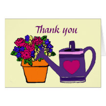 Potted Plant Thank you note card