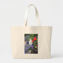 Potted rabbit tote bag
