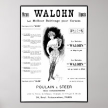 Poulain & Steer corset ad Posters