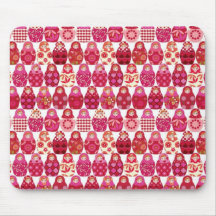poupée russe rose tapis de souris