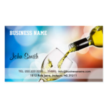 Pouring Wine into Glass Business Card