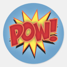 Pow! Round Stickers