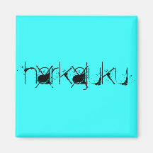 "Powder Blue Harajuku Button" Refrigerator Magnets