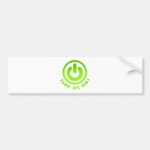 Power Button - Turn Me on Bumper Stickers