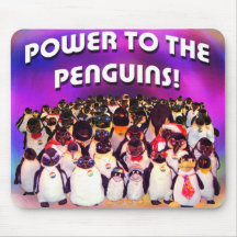 "Power to the Penguins" Mousepad