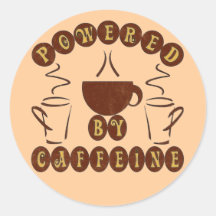 POWERED BY CAFFEINE STICKERS