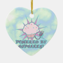 Powered By Cupcakes Christmas Tree Ornament