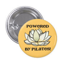 Powered By Pilates Lotus Pinback Buttons
