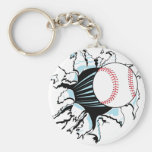 powerful baseball ripping through keychains