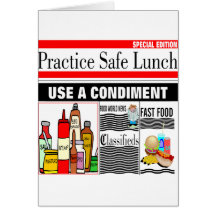 Practice Safe Lunch Greeting Cards