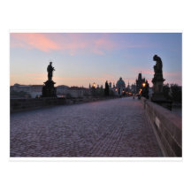Prague by dawn postcard