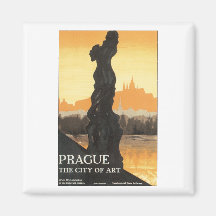 Prague, The City of Art Fridge Magnet