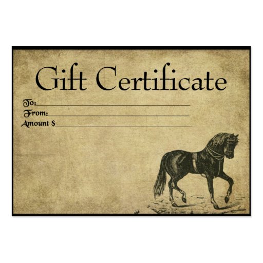 prancing-horse-prim-gift-certificate-cards-zazzle