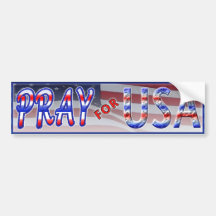 Pray for USA Bumper Sticker