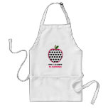 Pre Kindergarten Teacher Apron - Polka Dot Apple