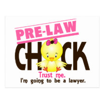 Pre-Law Chick 3 Postcard