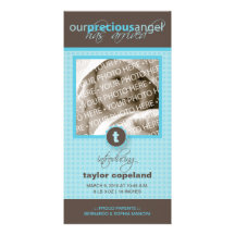Precious (Blue) Birth Announcement Photo Card