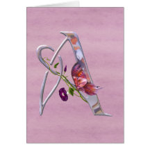 Precious Butterfly Initial A Card